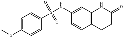 4-methylsulfanyl-N-(2-oxo-3,4-dihydro-1H-quinolin-7-yl)benzenesulfonamide 구조식 이미지