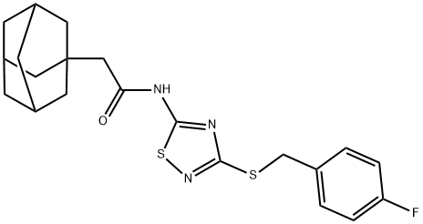 2-(1-adamantyl)-N-[3-[(4-fluorophenyl)methylsulfanyl]-1,2,4-thiadiazol-5-yl]acetamide Structure
