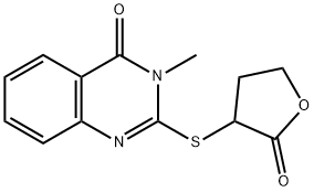 3-methyl-2-(2-oxooxolan-3-yl)sulfanylquinazolin-4-one Structure