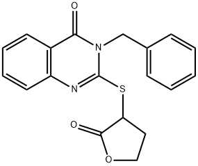 3-benzyl-2-(2-oxooxolan-3-yl)sulfanylquinazolin-4-one 구조식 이미지