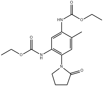 ethyl N-[5-(ethoxycarbonylamino)-2-methyl-4-(2-oxopyrrolidin-1-yl)phenyl]carbamate 구조식 이미지