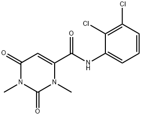 N-(2,3-dichlorophenyl)-1,3-dimethyl-2,6-dioxopyrimidine-4-carboxamide 구조식 이미지