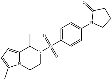 1-[4-[(1,6-dimethyl-3,4-dihydro-1H-pyrrolo[1,2-a]pyrazin-2-yl)sulfonyl]phenyl]pyrrolidin-2-one 구조식 이미지