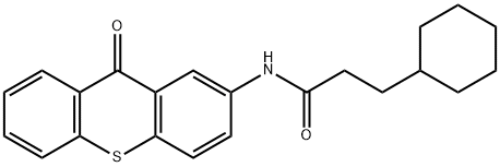 3-cyclohexyl-N-(9-oxothioxanthen-2-yl)propanamide 구조식 이미지