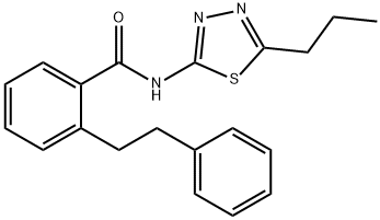 2-(2-phenylethyl)-N-(5-propyl-1,3,4-thiadiazol-2-yl)benzamide 구조식 이미지