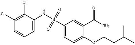 5-[(2,3-dichlorophenyl)sulfamoyl]-2-(3-methylbutoxy)benzamide Structure