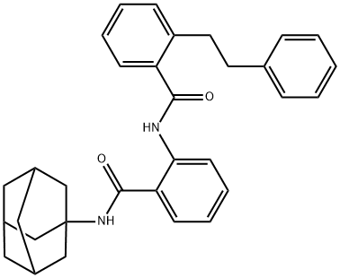 N-[2-(1-adamantylcarbamoyl)phenyl]-2-(2-phenylethyl)benzamide 구조식 이미지