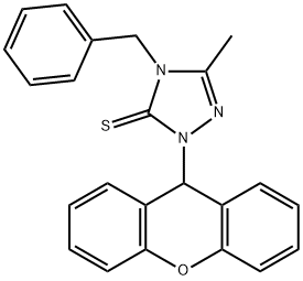 4-benzyl-5-methyl-2-(9H-xanthen-9-yl)-1,2,4-triazole-3-thione 구조식 이미지