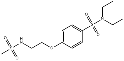 N,N-diethyl-4-[2-(methanesulfonamido)ethoxy]benzenesulfonamide 구조식 이미지