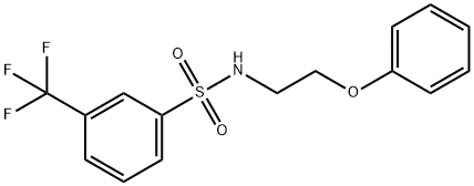 N-(2-phenoxyethyl)-3-(trifluoromethyl)benzenesulfonamide 구조식 이미지