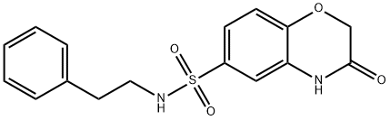 3-oxo-N-(2-phenylethyl)-4H-1,4-benzoxazine-6-sulfonamide 구조식 이미지