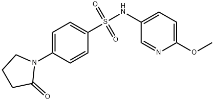 N-(6-methoxypyridin-3-yl)-4-(2-oxopyrrolidin-1-yl)benzenesulfonamide 구조식 이미지