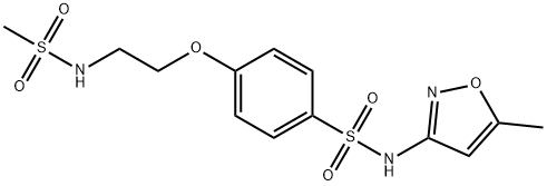4-[2-(methanesulfonamido)ethoxy]-N-(5-methyl-1,2-oxazol-3-yl)benzenesulfonamide 구조식 이미지