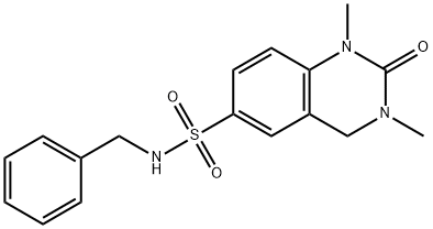 N-benzyl-1,3-dimethyl-2-oxo-4H-quinazoline-6-sulfonamide 구조식 이미지