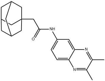 2-(1-adamantyl)-N-(2,3-dimethylquinoxalin-6-yl)acetamide 구조식 이미지