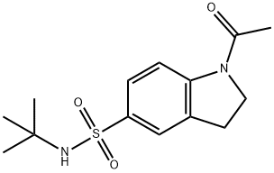 1-acetyl-N-tert-butyl-2,3-dihydroindole-5-sulfonamide 구조식 이미지