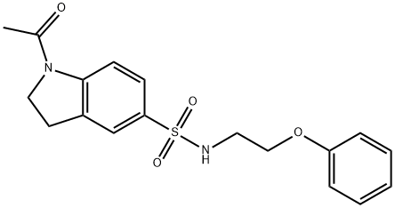 1-acetyl-N-(2-phenoxyethyl)-2,3-dihydroindole-5-sulfonamide Structure