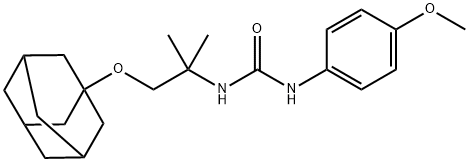 1-[1-(1-adamantyloxy)-2-methylpropan-2-yl]-3-(4-methoxyphenyl)urea 구조식 이미지