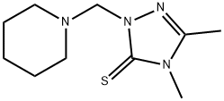 4,5-dimethyl-2-(piperidin-1-ylmethyl)-1,2,4-triazole-3-thione 구조식 이미지