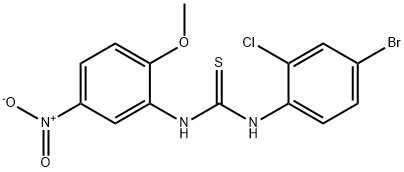 1-(4-bromo-2-chlorophenyl)-3-(2-methoxy-5-nitrophenyl)thiourea 구조식 이미지