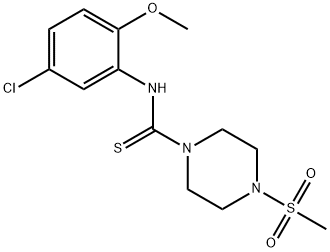 N-(5-chloro-2-methoxyphenyl)-4-methylsulfonylpiperazine-1-carbothioamide Structure