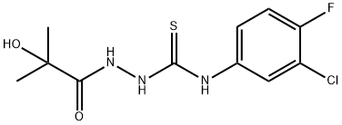 1-(3-chloro-4-fluorophenyl)-3-[(2-hydroxy-2-methylpropanoyl)amino]thiourea 구조식 이미지