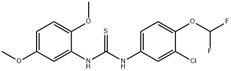 1-[3-chloro-4-(difluoromethoxy)phenyl]-3-(2,5-dimethoxyphenyl)thiourea 구조식 이미지