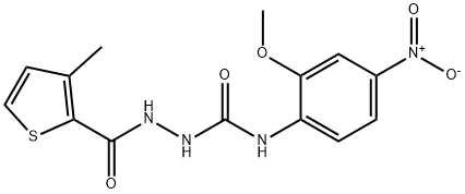 1-(2-methoxy-4-nitrophenyl)-3-[(3-methylthiophene-2-carbonyl)amino]urea 구조식 이미지