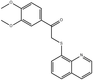 1-(3,4-dimethoxyphenyl)-2-quinolin-8-ylsulfanylethanone 구조식 이미지