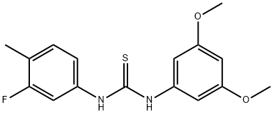 1-(3,5-dimethoxyphenyl)-3-(3-fluoro-4-methylphenyl)thiourea 구조식 이미지