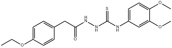 1-(3,4-dimethoxyphenyl)-3-[[2-(4-ethoxyphenyl)acetyl]amino]thiourea Structure