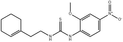 1-[2-(cyclohexen-1-yl)ethyl]-3-(2-methoxy-4-nitrophenyl)thiourea 구조식 이미지