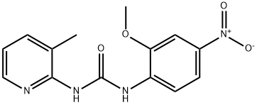 1-(2-methoxy-4-nitrophenyl)-3-(3-methylpyridin-2-yl)urea 구조식 이미지