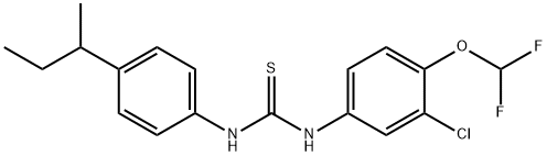 1-(4-butan-2-ylphenyl)-3-[3-chloro-4-(difluoromethoxy)phenyl]thiourea 구조식 이미지