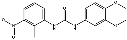 1-(3,4-dimethoxyphenyl)-3-(2-methyl-3-nitrophenyl)urea Structure