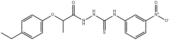 1-[2-(4-ethylphenoxy)propanoylamino]-3-(3-nitrophenyl)thiourea 구조식 이미지