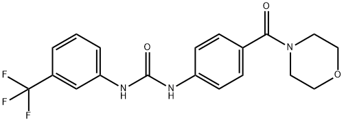 1-[4-(morpholine-4-carbonyl)phenyl]-3-[3-(trifluoromethyl)phenyl]urea Structure