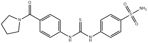 1-[4-(pyrrolidine-1-carbonyl)phenyl]-3-(4-sulfamoylphenyl)thiourea Structure