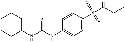 1-cyclohexyl-3-[4-(ethylsulfamoyl)phenyl]thiourea Structure