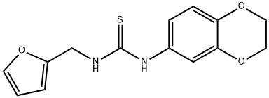 1-(2,3-dihydro-1,4-benzodioxin-6-yl)-3-(furan-2-ylmethyl)thiourea 구조식 이미지