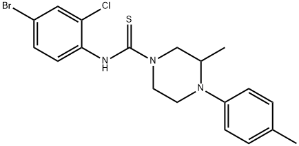 N-(4-bromo-2-chlorophenyl)-3-methyl-4-(4-methylphenyl)piperazine-1-carbothioamide 구조식 이미지