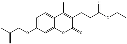 ethyl 3-[4-methyl-7-(2-methylprop-2-enoxy)-2-oxochromen-3-yl]propanoate 구조식 이미지