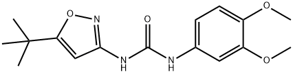 1-(5-tert-butyl-1,2-oxazol-3-yl)-3-(3,4-dimethoxyphenyl)urea 구조식 이미지