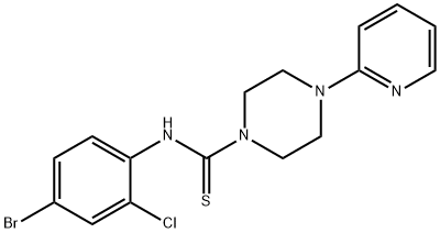 N-(4-bromo-2-chlorophenyl)-4-pyridin-2-ylpiperazine-1-carbothioamide 구조식 이미지