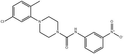 4-(5-chloro-2-methylphenyl)-N-(3-nitrophenyl)piperazine-1-carboxamide 구조식 이미지