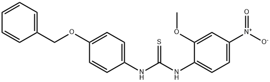 1-(2-methoxy-4-nitrophenyl)-3-(4-phenylmethoxyphenyl)thiourea 구조식 이미지