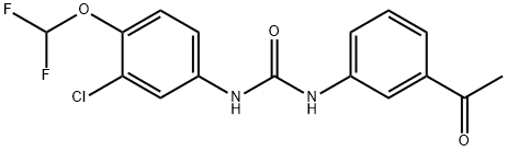 1-(3-acetylphenyl)-3-[3-chloro-4-(difluoromethoxy)phenyl]urea 구조식 이미지