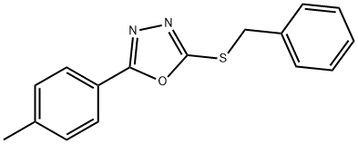2-benzylsulfanyl-5-(4-methylphenyl)-1,3,4-oxadiazole Structure