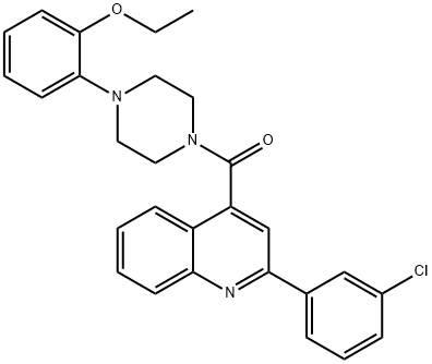 [2-(3-chlorophenyl)quinolin-4-yl]-[4-(2-ethoxyphenyl)piperazin-1-yl]methanone Structure