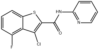 3-chloro-4-fluoro-N-pyridin-2-yl-1-benzothiophene-2-carboxamide 구조식 이미지